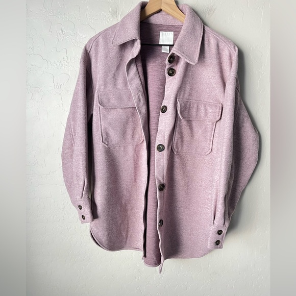 H&M shirt Shacket jacket pink small bloggers favorite - Picture 4 of 12